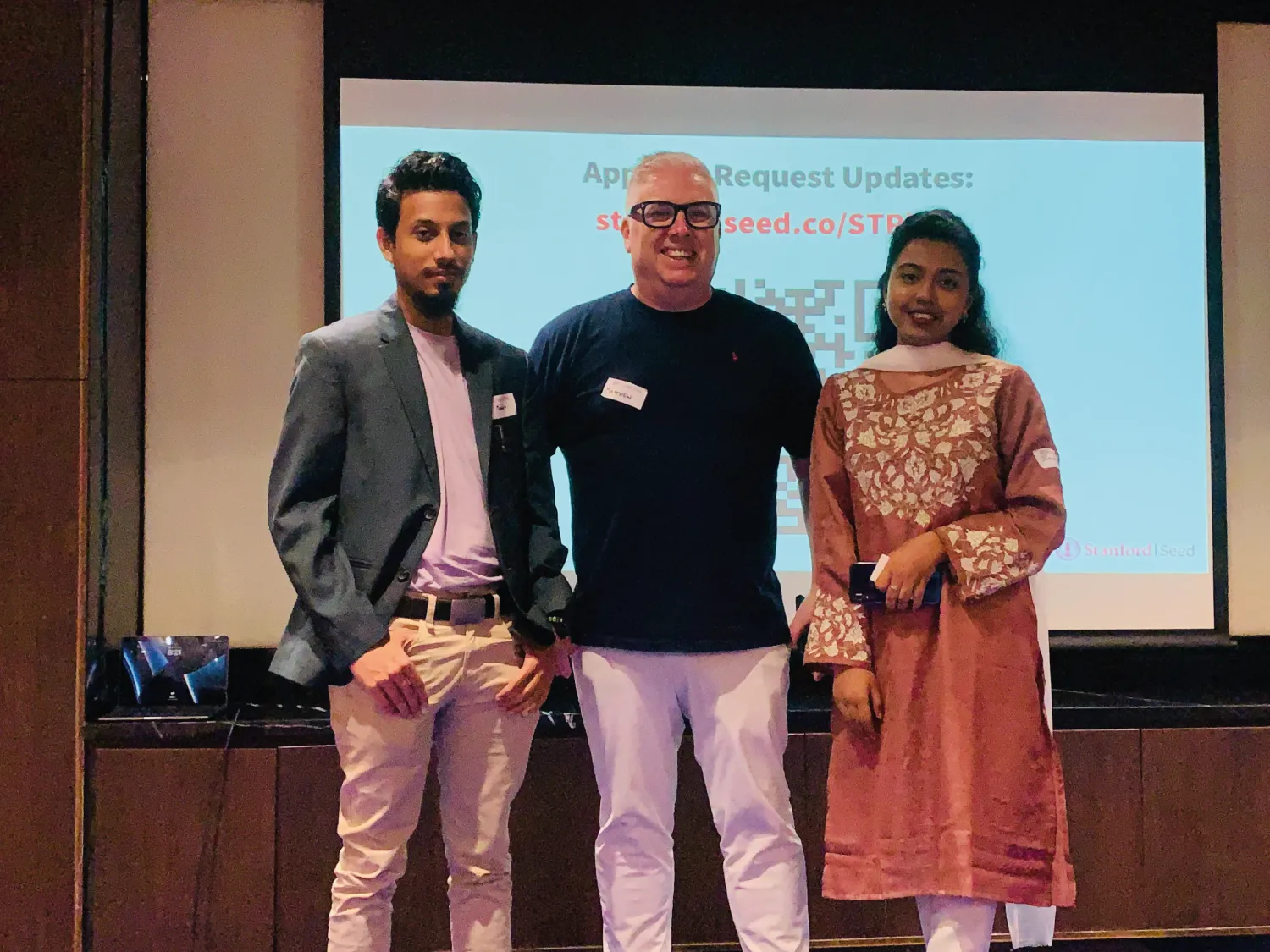 Suzana Haque Esha and the NapTech team at the Stanford Seed program